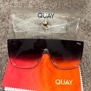 Quay Australia Black and Clear Sunglasses